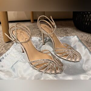 Jessica Simpson Silver Strappy Heels